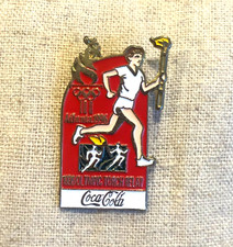 1996 Atlanta Olympic Lapel Pin Torch Relay Coca Cola