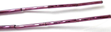 11 Strands 198 Czech Purple Metallic Twisted Crystal Glass Bugle Beads 20x2.5mm
