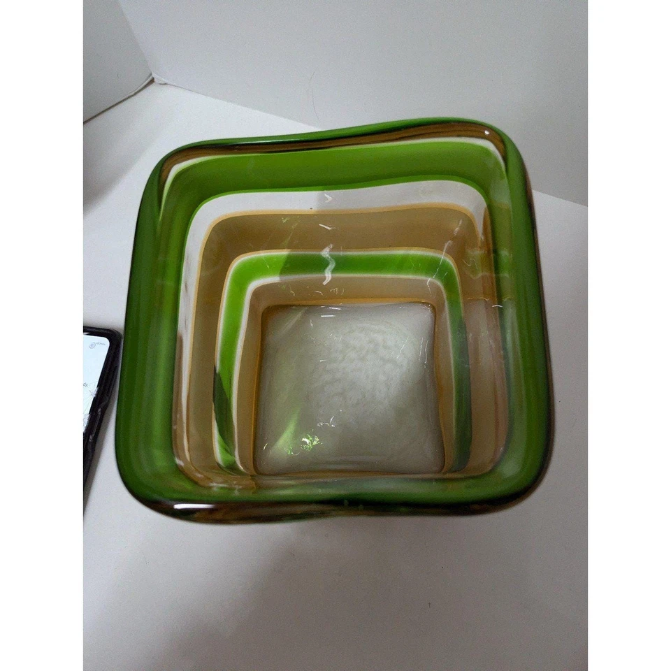 WATERFORD CRYSTAL EVOLUTION Peridot Whisper Square Vase - Image 3 of 4