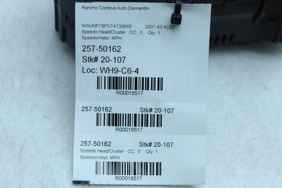 Grupo de velocímetro mercado de EE. UU. compatible con 06-08 AUDI A3 18517 Foto 2 de 4