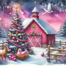 Winter 5D Diamond Art Kits for Adults,Christmas Tree Diamond Painting Kits for B