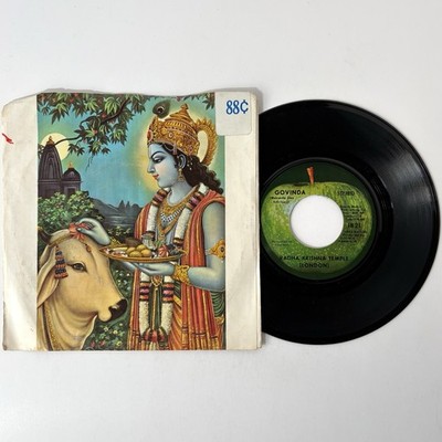 Radha Krishna Temple Vinyl 45 Picture Sleeve Govinda George Harrison Apple 7 