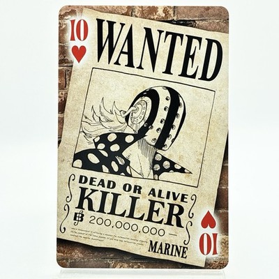 Killer One Piece Playing Card Wanted Poster ver Jump Toei Anime Manga Japan Rare
