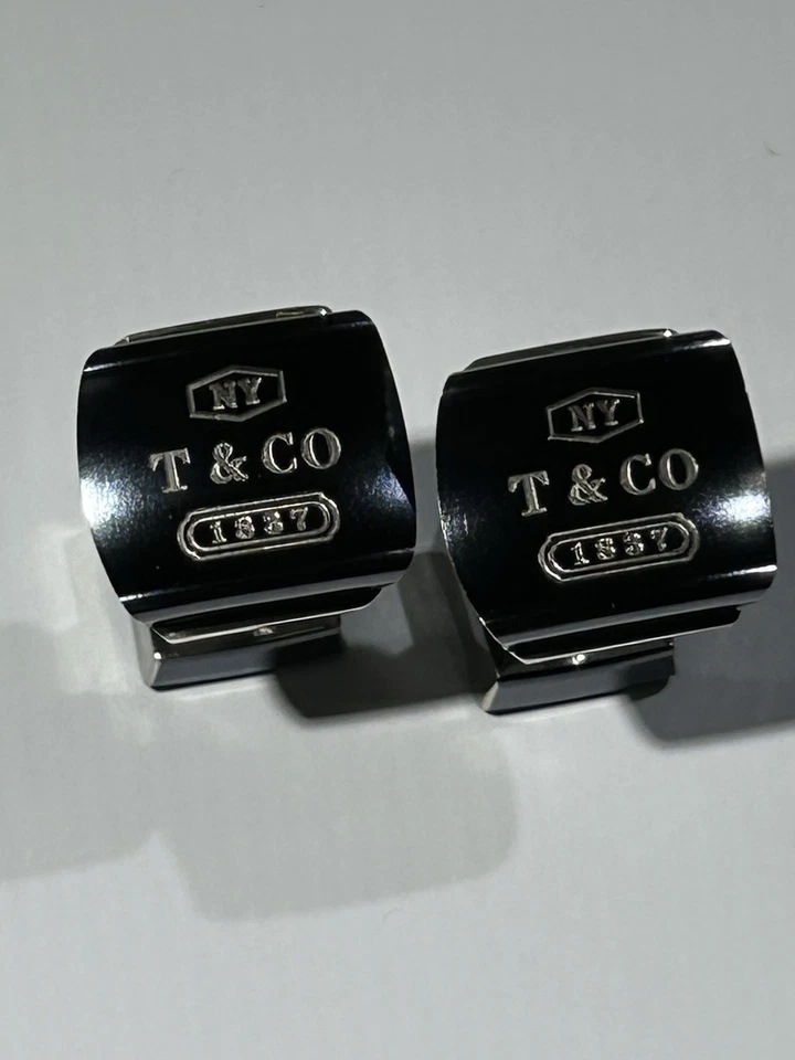 Tiffany & Co 925Ti Titanium Square w Galaxy finish in BLK Stamped NY T&Co 1837 - Image 2 of 4