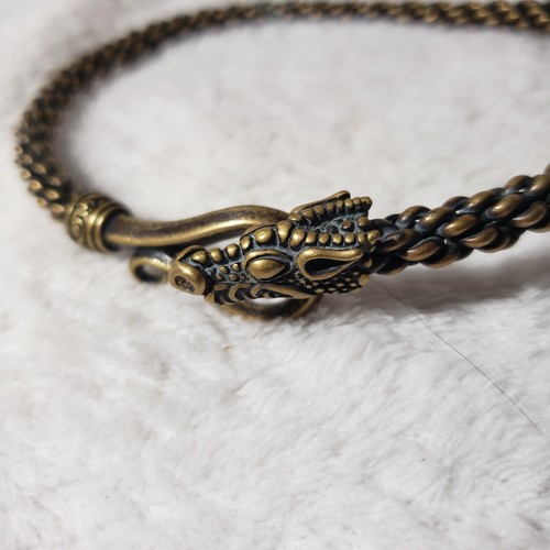 Dragon Celtic Braided Arm Ring Bronze Viking Norse Jewelry - Picture 3 of 10