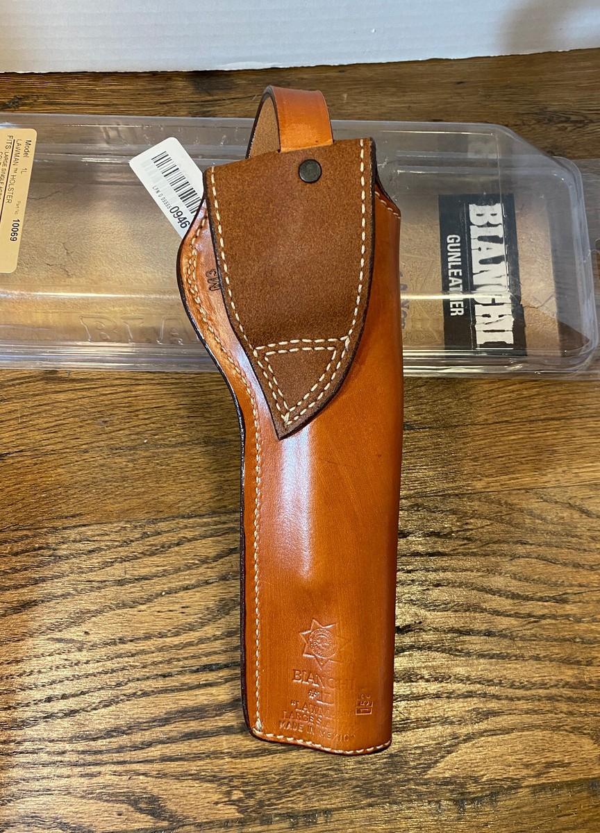 Bianchi 10069 1L Lawman LH Thumbsnap Holster, COLT SA, RUGER 7.5