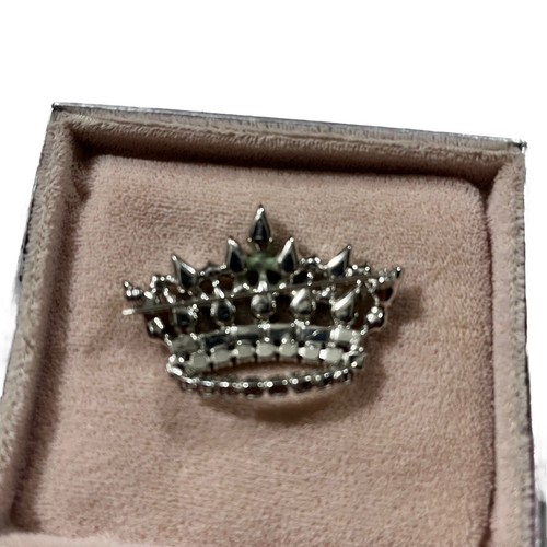 Vtg Signed B David Brooch & Clip-On Earrings AB Austrian Crystals Original Box - Picture 4 of 22