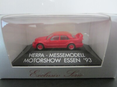 HERPA MERCEDES BENZ PROMO 190 E in RED - model is PLASTIC - HO or 1:87 scale