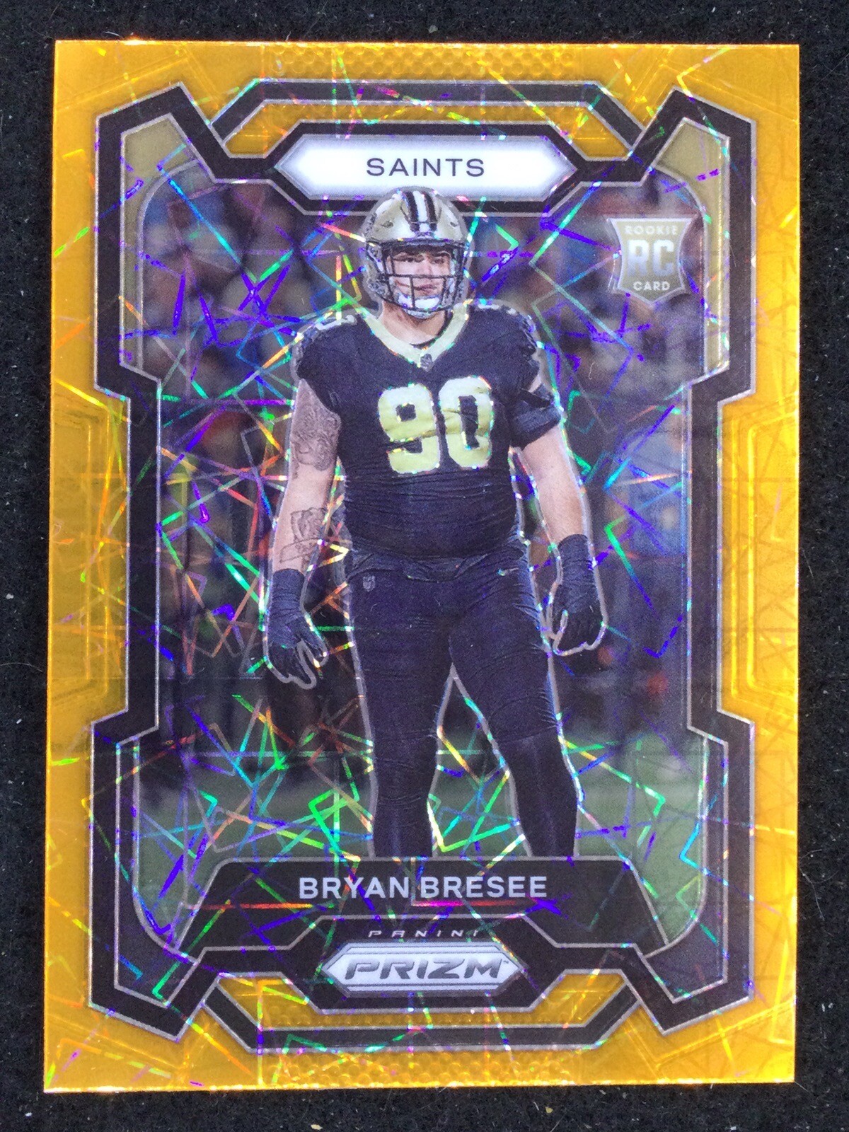 2023 PANINI PRIZM- ORANGE LASER- BRYAN BRESEE #372 SAINTS RC ROOKIE
