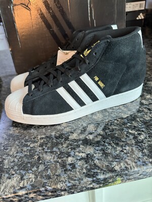 adidas Pro Model Mid Trainer Core Black Cloud White JH8146 Men's Size 10.5 NWB
