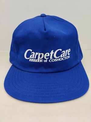 Vintage USA MADE Carpet Care Coshocton OH Trucker Hat Snapback Cap NWOT NOS
