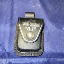 Harley Davidson Zippo Lighter Holder Leather Made In USA Vintage 1990s Belt BXH