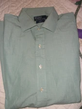 Ralph Lauren Green Regent Classic Long Sleeved Shirt XXL