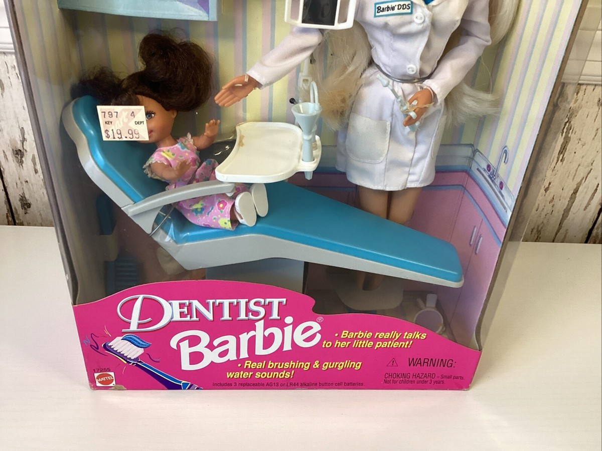 1997 DENTIST BARBIE - 17255 - ORIGINAL BOX UNOPENED BUT DAMAGED