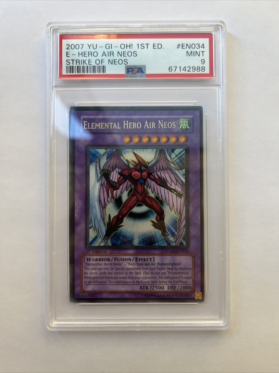 Yugioh PSA 9 Elemental Hero Air Neos STON-EN034 1st Edition Yugioh PSA 9 Elemental Hero Air Neos STON-EN034 1st Edition