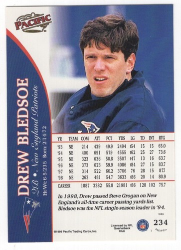 1999 Pacific Football Set Break - Cards #226-450 Pt.2 - 第 15/373 張圖片