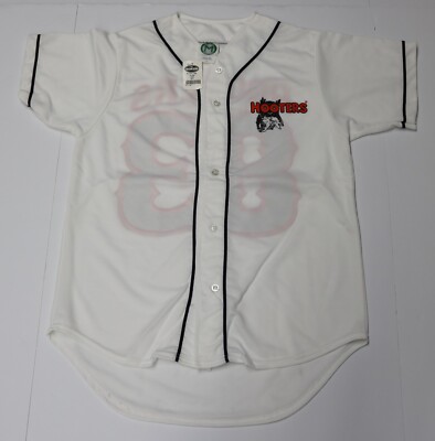 Vintage HOOTERS Baseball Jersey 83 Authentic Item MCCRITE Men's Medium (M) White