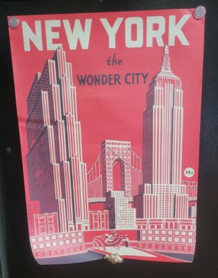 NEW YORK THE WONDER CITY Poster on Italian paper - 2012 Cavallini Papers & Co