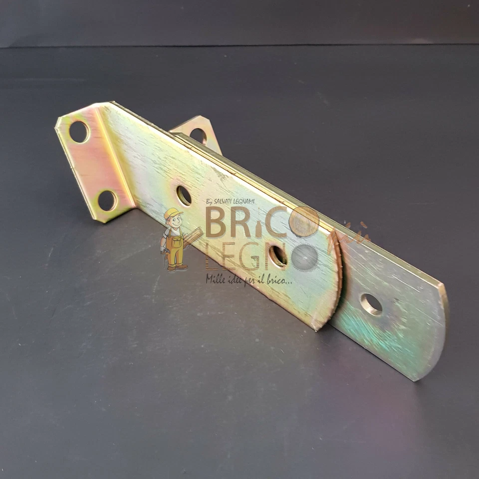 Staffe per travi in legno Coppia Supporti per pensiline inclinate 25° SX+DX 2 pz - Immagine 3 di 4