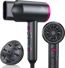 Ionic Hair Dryer with Diffuser for Curly Hair