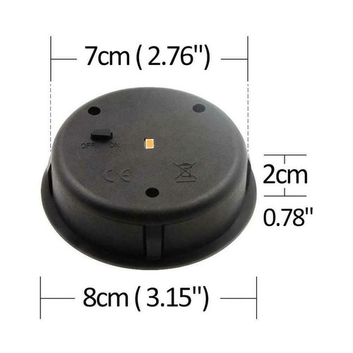 2PCS Garden Solar Powered Replacement Round LED Light Box Fit for Lantern Lamp - Picture 12 of 12