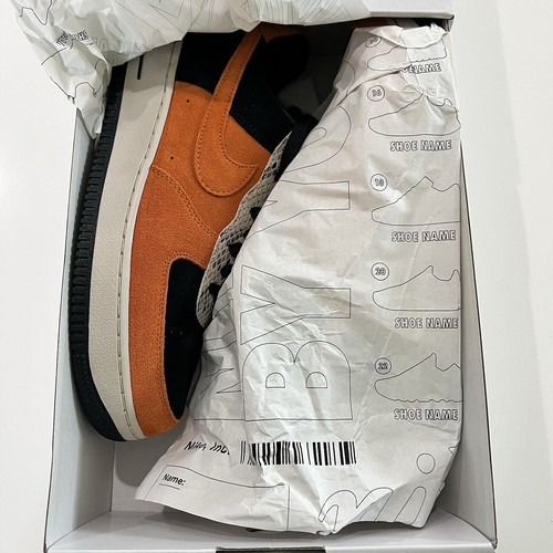 New In box Nike Air Force 1 Low ID Snakeskin Orange Black CT3761 991 Size 9 - Picture 2 of 12