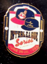 1998 Astros Indians Interleague Series pin MLB Houston Cleveland c44803