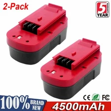 2Pack 18V Replacement for Black and Decker HPB18 18Volt 4.5Ah Battery HPB18-OPE 