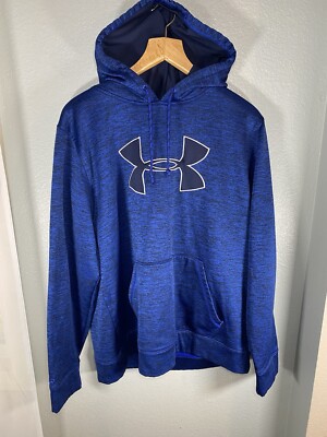Under Armour Storm1 Hoodie Mens Large Blue Pullover Outdoor Sports Running 