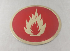 Ancienne plaque en tôle / alu, inflammable, Alumétal, Catu Paris, EDF, vintage