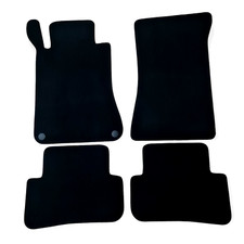 For Mercedes C-Class W203 Black Carpet Car Mats 2000-2007 Custom Fit Velour Rugs