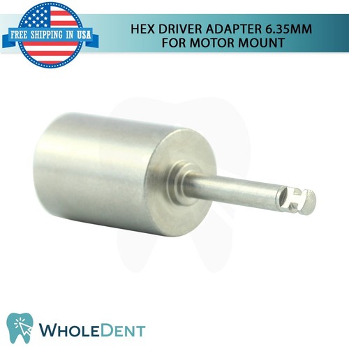 Adaptador de controlador hexagonal 6,35 mm para montaje de motor herramienta dental instrumento pieza de mano ø6,35 - Imagen 2 de 3