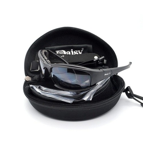 Lunettes de soleil tactiques pour hommes, style militaire avec 4 lentilles boîte - Picture 3 of 11