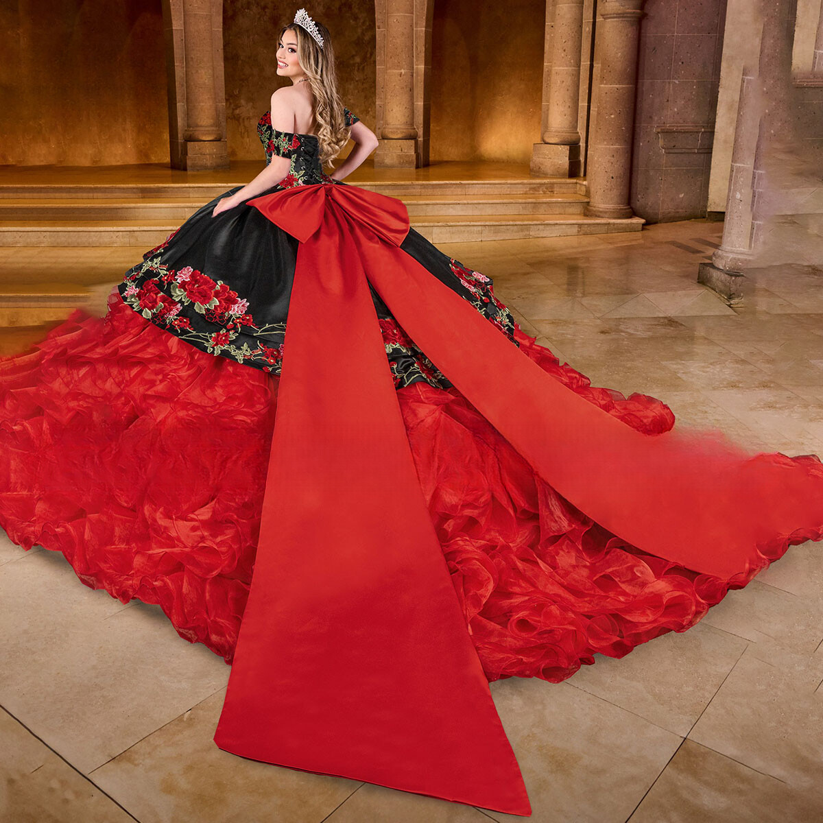 Mexican Quinceanera Dress Off-Shoulder Applique Ruffle Corset With Bow Ball Gown | eBay Mexican Quinceanera Dress Off-Shoulder Applique Ruffle Corset With Bow Ball Gown | eBay