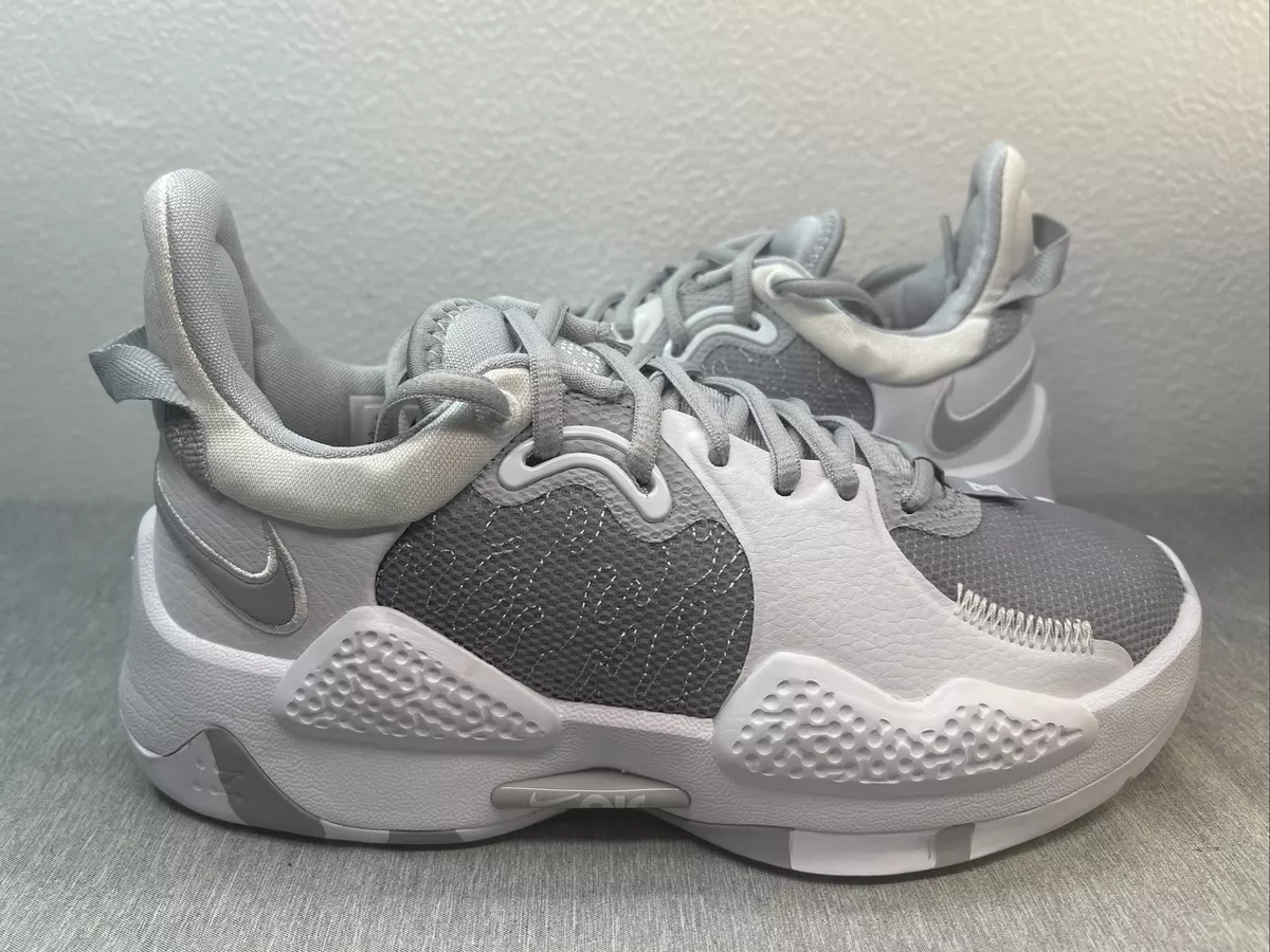Nike PG 5 TB Paul George Basketball Shoes Grey White DA7758 002 Men s Size 4.5