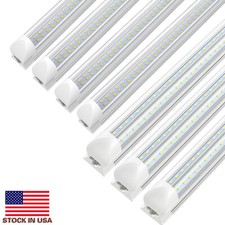 25 Pack 8FT LED Shop Light Fixtures Garage Ceiling T8 LED Tube Lights 72W 6000K