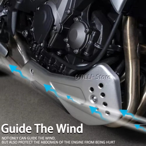 Para Trident 660 2021- Kit placas de protección motor moto carenado inferior lateral - Imagen 4 de 8