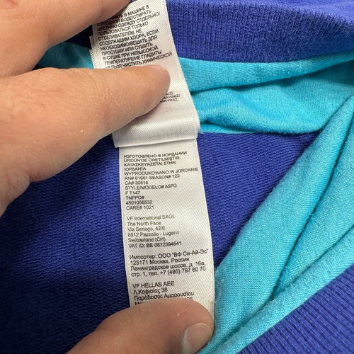 The North Face Terry Hoodie Blue Teal Polyster Blend Womens Size Medium M - Picture 8 of 13