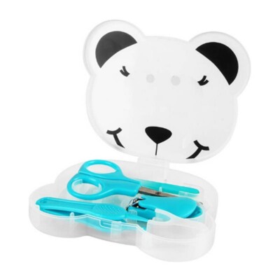 Necessaire Babymoov Curl White – 11 Accessori Per Neonato, 6 Litri, Con Teli E Salviette, Termometro, Tagliaunghie E Aspiratore, Regalo Di Nascita