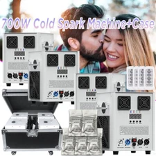 700W Cold Spark Machine Stage Effect DMX Firework DJ Event Party Wedding +Case