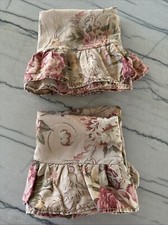2 x Ralph Lauren Standard Pillowcases Guinevere Floral Ruffled - Tear at Ruffle