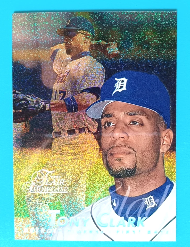 1997 FLAIR SHOWCASE TONY CLARK #173 ROW 0 PARALLEL DETROIT TIGERS - Image 2 of 3