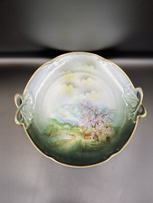 ALICE JHR K&L BAVARIA FARMHOUSE COTTAGE BY RIVER OPEN HANDLE PLATE GOLD TRIM