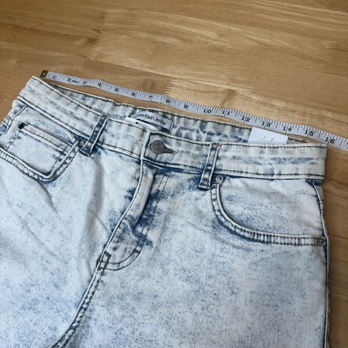 Calvin Klein Boys Sz 20 Light Wash Cuffed Denim Short Slim Fit NWT - Picture 4 of 12