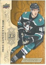 2018-19 Upper Deck UD Engrained ISAC LUNDESTROM Rookie 051/299 Anaheim Ducks