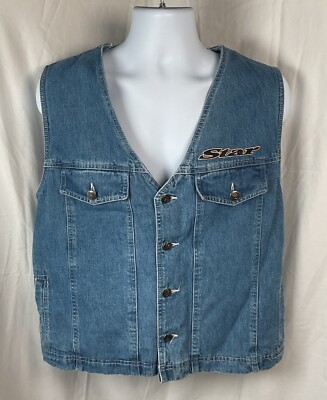 Yamaha Star Motorcycles Denim Jean Vest | Biker | USA Made | Medium