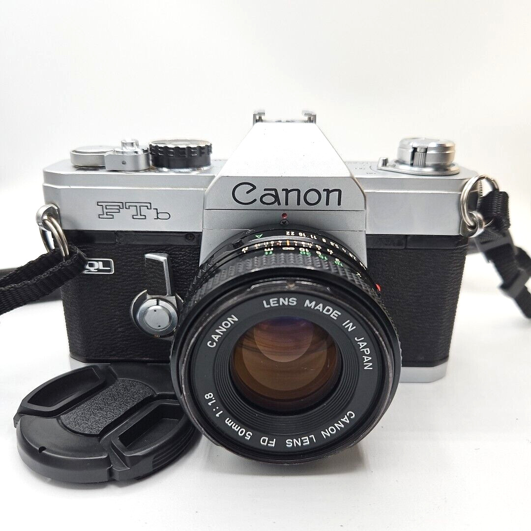 Canon FTb QL 35mm SLR Film Camera with 50mm f/1.8 FD Lens- T