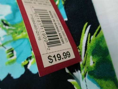 new MERONA SH6243 Women's Size 18 Casual Floral Print Cotton Canvas Shorts - Picture 3 of 6