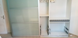 Ikea Pax Lyngdal Schiebeturen 300 Cm Breit 236 Cm Hoch Milchglas Ebay