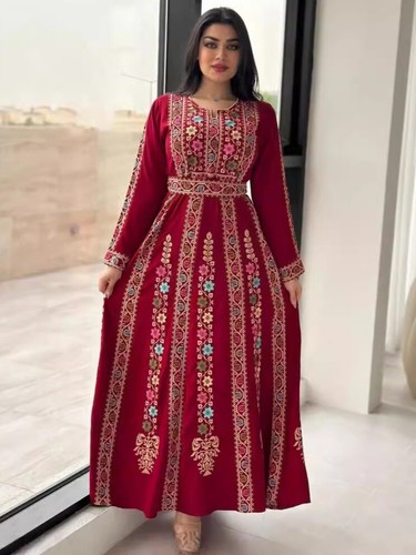 Womens Muslim Costume Dress Islamic Long Sleeve Loose Dubai Arab Kaftan Islam AU - Foto 8 di 13